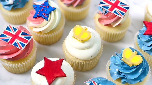 British Themed Cupcakes